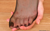 Nylon Feet Line 563558 Clare Hot French Maid In Barely Black Pantyhose Ironing Using Only Her Sexy Feet Nylon Feet Line
