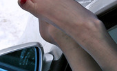 Nylon Feet Line 563705 Ida Voluptuous Chick Can Drive Her Expensive Car With Her Pantyhose Clad Feet Nylon Feet Line
