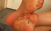 Nylon Feet Line 563716 Cora Kinky Chick Shows Her Nyloned Feet Close-Up Before Slipping Into Her Hose Nylon Feet Line
