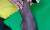 Nylon Feet Line Margo Dazzling Babe Gives A Glimpse Of Her Lovely Pedicured Feet Thru Black Hose Nylon Feet Line
