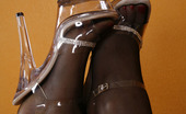 Nylon Feet Line 563888 Maggie Seductive Red-Haired Teaser Tongue-Polishing Her Nyloned Feet In Sexy Way Nylon Feet Line
