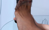 Nylon Feet Line 563991 Mika Long-Haired Teaser Peels Off Her Colored Dress And Flashes Her Nyloned Feet Nylon Feet Line
