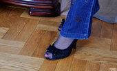 Nylon Feet Line 564025 Candida & Gabriel Curvy Gal Treats A Boy To A Footjob Milking Him With Her Soft Nyloned Feet Nylon Feet Line
