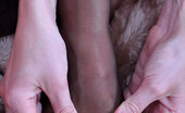 Nylon Feet Line 564051 Emily Footsie Teaser Paints Her Toenails Red Before Donning Black Hose And Pumps Nylon Feet Line
