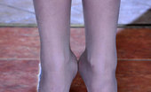 Nylon Feet Line 564093 Odette Dazzling Babe Plays Footsie Wrapping Her Nyloned Feet Around Her Dildo Toy Nylon Feet Line
