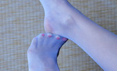 Nylon Feet Line 564133 Odette Pigtailed Cutie Shows Her Tasty Feet Thru Sheer Hose And Gives Them A Lick Nylon Feet Line
