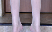 Nylon Feet Line 564137 Florence Frisky Girl Unbuckles Her Strappy Sandals To Show Her Slender Nyloned Feet Nylon Feet Line
