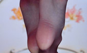 Nylon Feet Line 564227 Gina Doll-Faced Girl Rams A Glass Toy Up The Ass Wiggling Her Cute Nyloned Toes Nylon Feet Line
