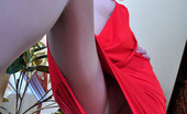 Pantyhose Line 565470 Madeleine & Steve Upskirt Seductress In A Scarlet Dress Indulges Her Guy’S Pantyhose Fetish Pantyhose Line
