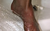 X Foot Hot Busty Girl Playing With Her Feet In Shower X Foot
